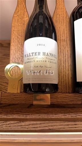 Kalifornijske AVA Russian River Valley Walter Hansel South Slope Vineyard 2014