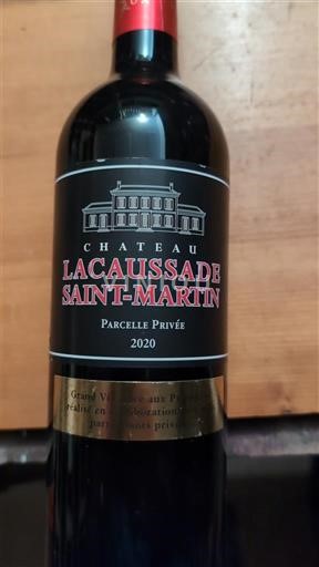 Burdeos Blaye-Côtes de Burdeos Château Lacaussade Saint-Martin Parcelle Privée 2020