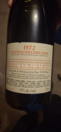 Thung lũng Rhône Châteauneuf-du-pape Château Châteauneuf-du-Pape 1972