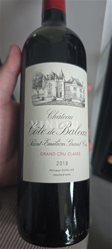 Bordeaux Saint-Émilion Grand Cru Grand Cru Classé Château Côte de Baleau 2018