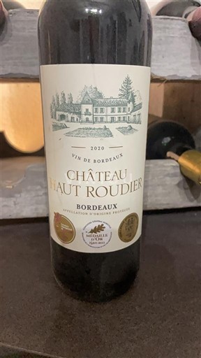 Bordeaux Grand Cru Château Haut Roudier 2020