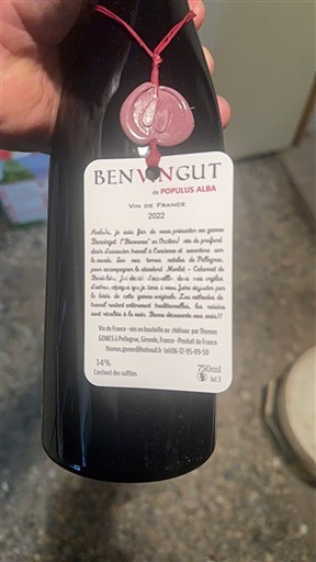 Bordeaux Populus Alba Pelageua Benvingut Pelagrua 2022