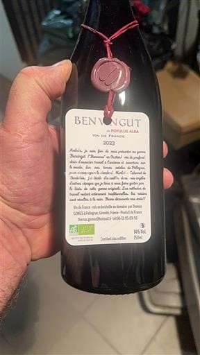 Vine Rouge sec Benvengut grenache Populus Alba 2023 Frankrig Bordeaux Vin de France