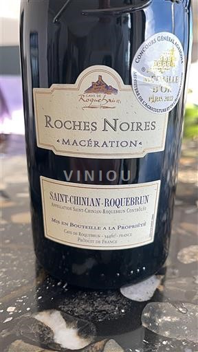 Languedoc Saint-Chinian Cave de Roquebrun Roches Noires Macération 2020