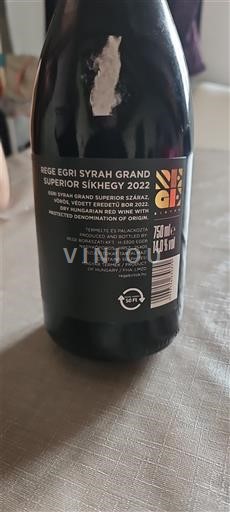 Eger Non specificato Rege Egri Syrah Grand Superior Síkhegy 2022