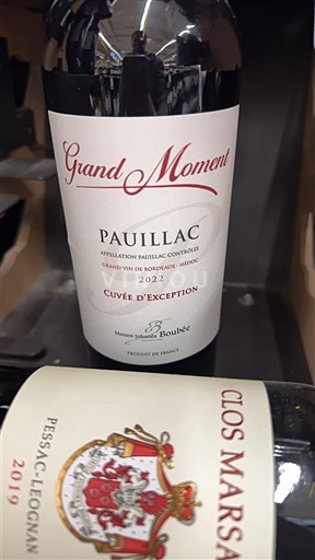 Bordeaux Pauillac Grand Moment d'Exception 2022