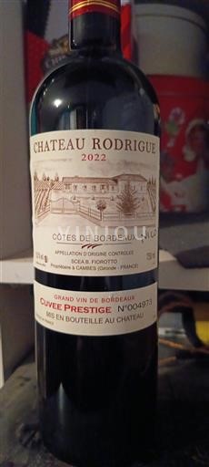 Bordeaux Côtes-de-Bordeaux Château Rodrigue Prestige 2022