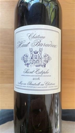Wines Rouge sec Château Haut Paradieu 2016 France Bordeaux Saint-Estèphe AOC
