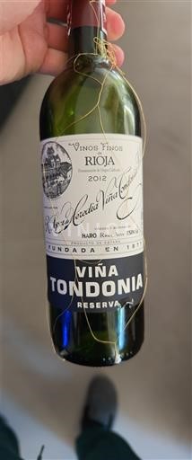 La Rioja rioja R. López de Heredia Viña Tondonia Reserva 2012