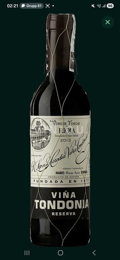 La Rioja Rioja R. López de Heredia Viña Tondonia Reserva 2012