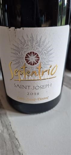Rhône-dalen Saint-Joseph CAVE St DESIRAT Septentrio 2018