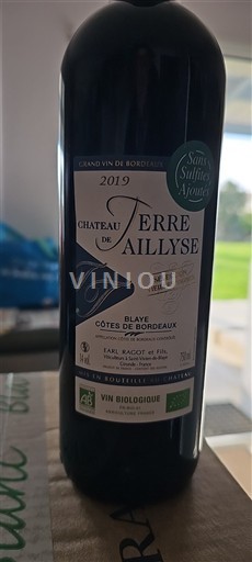 Bordeaux Blaye-Côtes-de-Bordeaux Château Terre d'Aillyse 2019