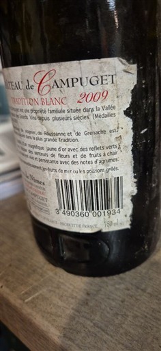 Valle del Rodano Costières di Nîmes Château Campuget Tradition Blanc 2009