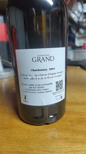Jura Côtes-du-jura Domaine Grand Chardonnay 2024