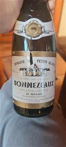 Loiren laakso Bonnezeaux Domaine S Petits Quarts Le Malabé 1990