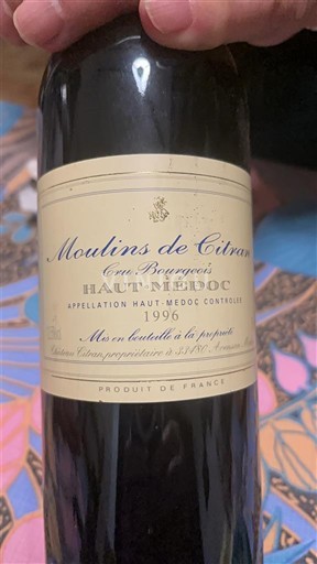 Bordeaux Haut-Médoc Moulins de Citran 1996