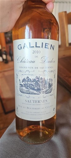 Bordéus Sauternes Château Don Gallien 2010