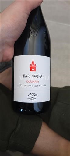 Vine Rouge sec Kar Magna Caramany Les Vignes de Vent Non millésimé Frankrig Roussillon Côtes du Roussillon Villages AOC
