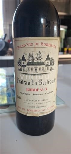Bordeaux Château La Bertrande 1989