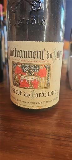 Valle del Rodano Châteauneuf-du-Pape Château Châteauneuf-du-Pape Réserve des Cardinaux 1970