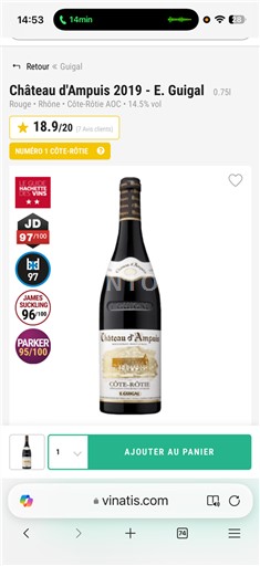 Vallée du Rhône Côte-rôtie E. Guigal Château d'Ampuis 2019