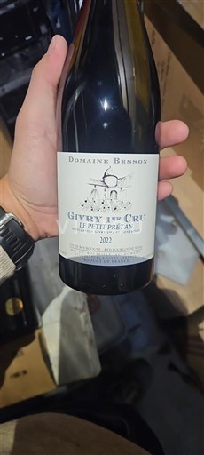 Burgundi Määrittelemätön Premier Cru Domaine Besson Le Petit Prétan 2022