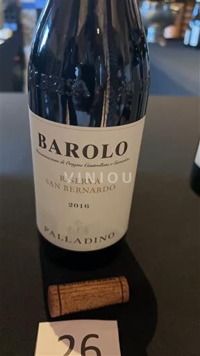 Piémont Barolo Palladino Riserva San Bernardo 2016