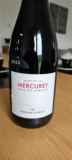 Burgundsko Mercurey Premier Cru Domaine Voarick Clos du Paradis 2022