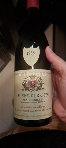 Viinit Rouge sec La Rondeire La Rondeire 1988 Ranska Burgundi Auxey-Duresses AOC