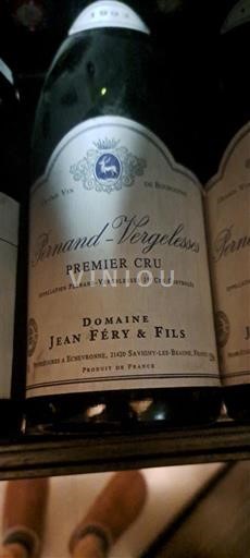Vinos Rouge sec Domaine Jean Féry & Fils 1992 Francia Borgoña Pernand-Vergelesses AOC Premier Cru