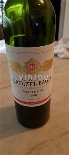 Bordoja Pauillac Grand Cru Château Croizet-Bages 2018