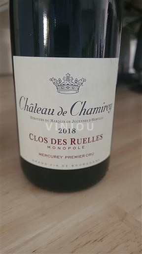 Bourgogne Mercurey Premier Cru Château Chamirey Clos des Ruelles Monopole 2018