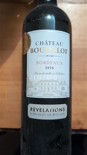 Bordeaux Château Boutillot Révélations d'Hubert de Boüard 2016