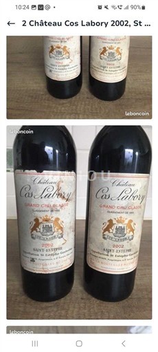 Bordeaux Saint-Estèphe Château Cos Labory 2002