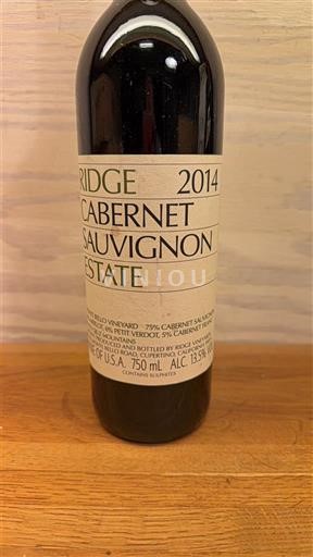 Kalifornijske AVA Santa Cruz Mountains Ridge Estate 2014