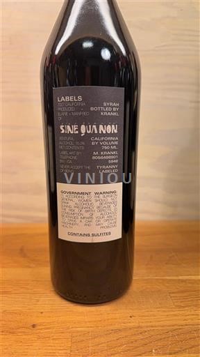 Californiske AVA'er Ikke specificeret Sine Qua Non Labels 2007