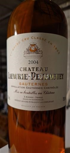 Bordeaux Sauternes Grand Cru Château Lafaurie-Peyraguey 2004