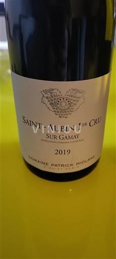 Burgundy Saint-Aubin Premier Cru Domaine Patrick Miolane Sur Gamay 2019