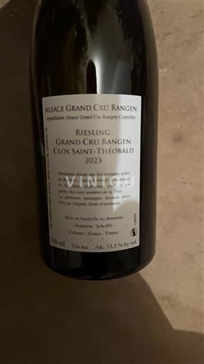 Alsace Riesling Grand Cru Domaine Schoffit Grand Cru Rangen Clos Saint-Théobald 2023