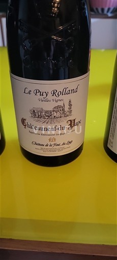 Rhônen laakso Châteauneuf-du-Pape Château La Font du Loup Le Puy Rolland Vieilles Vignes Ei vuosikertaa