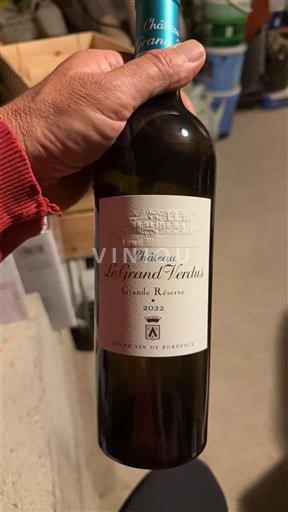 Bordeaux Bordeaux Supérieur Château Le Grand Verdus Grande Réserve 2022