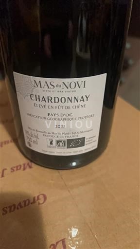 Rượu vang Blanc sec Chardonnay élevé en fût de chêne Mas du Novi 2023 Pháp Languedoc và Roussillon Vùng đất Oc IGP