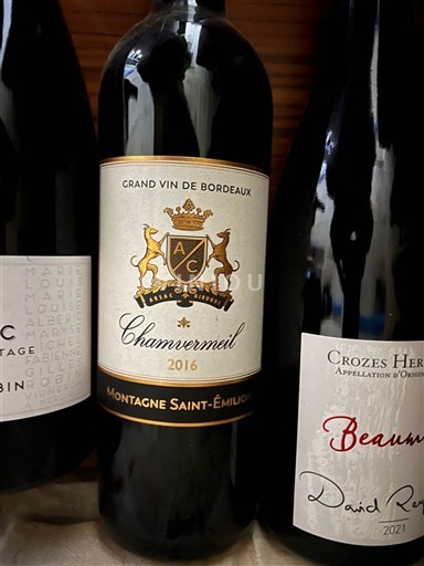 Bordeaux Montagne-Saint-Émilion Chamvermeil 2016