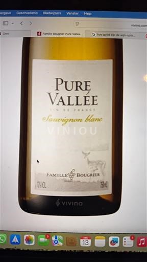 Loiredalen Ospecificerad Famille Bougrier Pure Vallée Sauvignon Blanc 2024