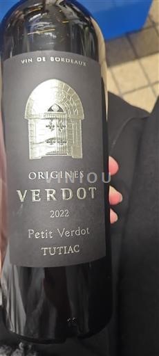 Bordeaux Tutiac Origines Verdot 2022