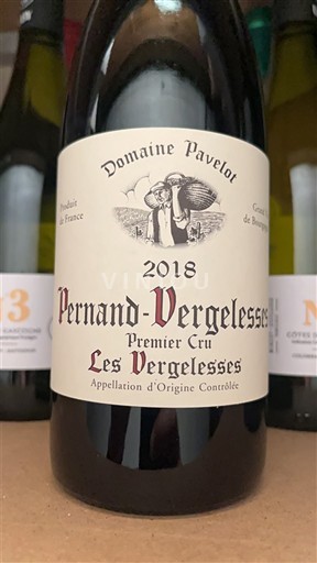 Vinos Rouge sec Les Vergelesses Domaine Pavelot 2018 Francia Borgoña Pernand-Vergelesses AOC Premier Cru