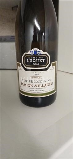 Burgundi Mâcon ja Mâcon-kylät Domaine Luquet Clos de Condemine Monopole 2018