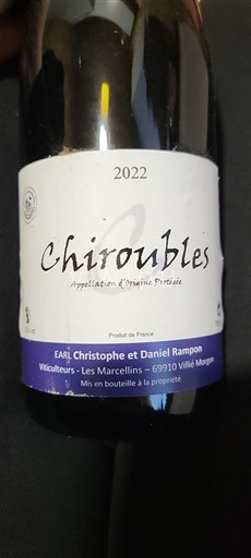 Beaujolais Chiroubles E.A.R.L. Christophe et Daniel Rampon 2022
