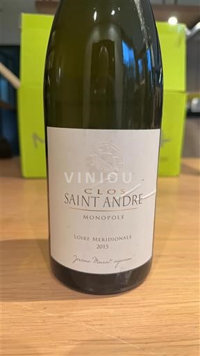 Vale do Loire Fiefs Vendéens Jérémie Mourat Clos Saint André Monopole 2015
