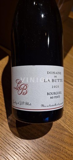 Údolí Loiry Bourgueil Domaine La Butte Mi-Pente 2021